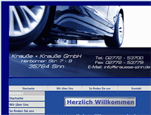 Tablet Screenshot of krausse-sinn.de